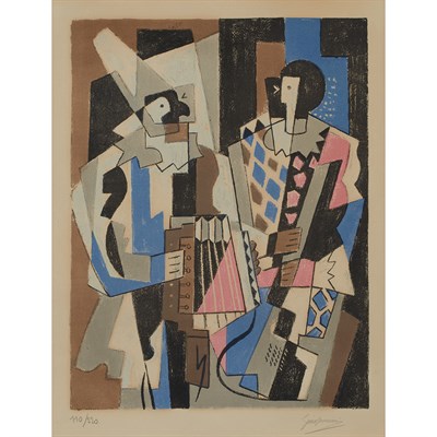Lot 180 - Gino Severini (1883-1966) LES HARLEQUINS...
