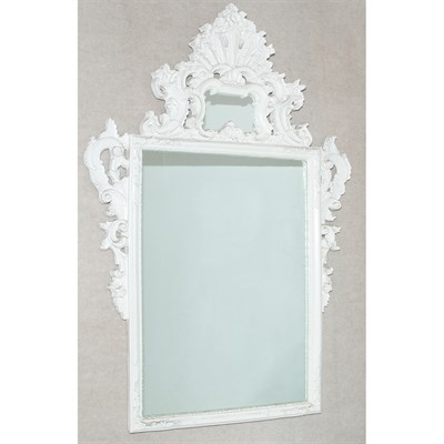 Lot 201 - Rococo Style Painted Wood Mirror Height 57...