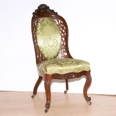 Lot 540 - American Rococo Revival Carved and Bent...