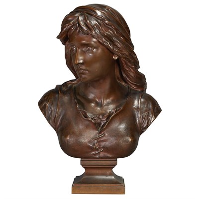 Lot 82 - French Bronze Bust of a Woman Cast after a...