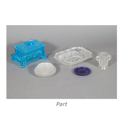 Lot 209 - Group of Pressed Glass Table Articles...