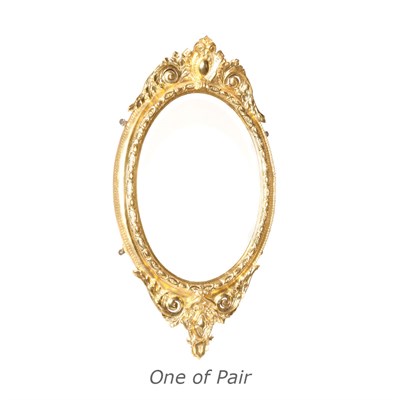 Lot 182 - Pair of Louis XVI Style Giltwood Mirrors...