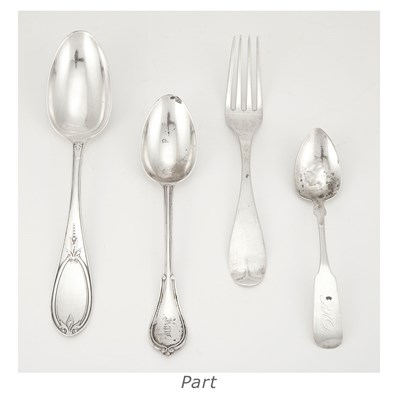 Lot 218 - Miscellaneous Group of Silver Flatware 19th...