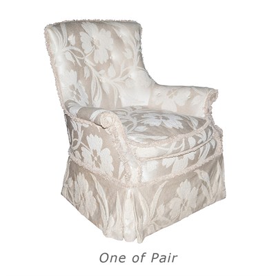 Lot 236 - Pair of Tufted Upholstered Armchairs