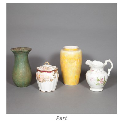 Lot 265 - Group of Six Pottery and Porcelain Table...