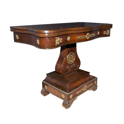 Lot 271 - American Empire Style Mahogany Fold-Over Table...