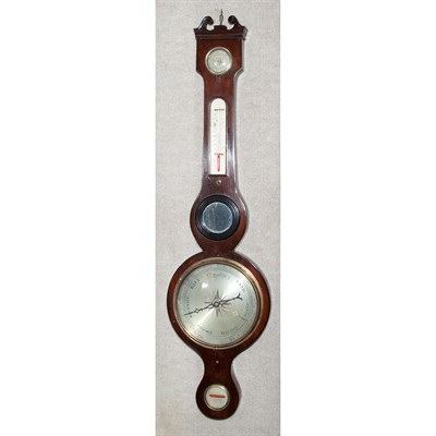 Lot 292 - Georgian Style Mahogany Banjo Barometer Height...