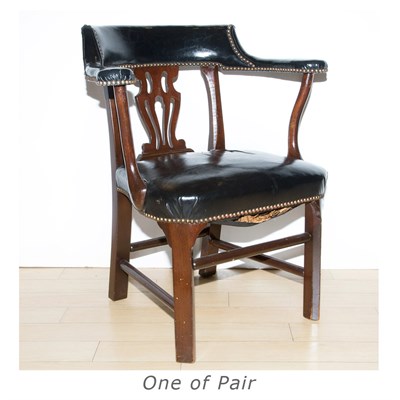 Lot 333 - Pair of Vinyl Upholstered Armchairs