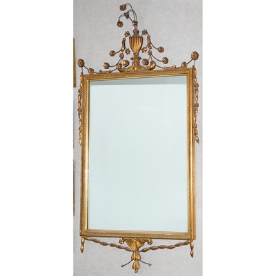 Lot 368 - George III Style Gold Painted Mirror Height 57...