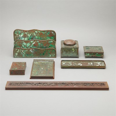 Lot 555 - Assembled Group of Tiffany Studios Bronze and...