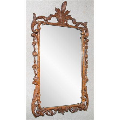 Lot 379 - Continental Rococo Style Carved Wood Mirror...