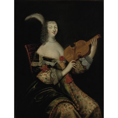 Lot 57 - English School 17th Century A Lady Playing a...
