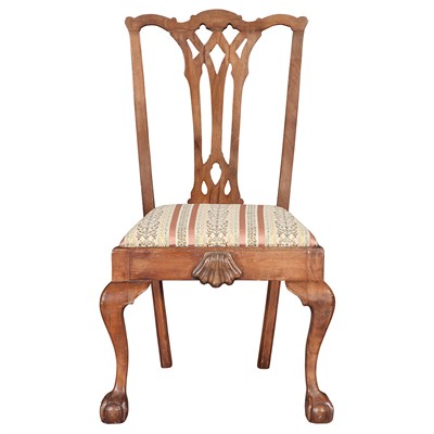 Lot 255 - Chippendale Walnut Side Chair Late 18th...