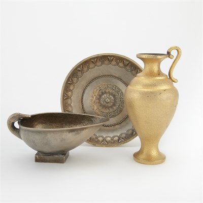 Lot 343 - Group of Greek Silver and Silver Gilt Table...