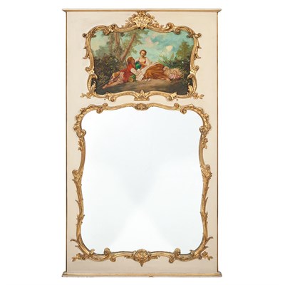 Lot 142 - Louis XV Style Painted Trumeau Depicting a...