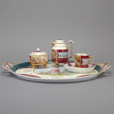 Lot 244 - Assembled Vienna Porcelain Breakfast Service...