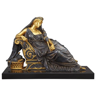 Lot 240 - French Gilt and Silvered Bronze Figure of...