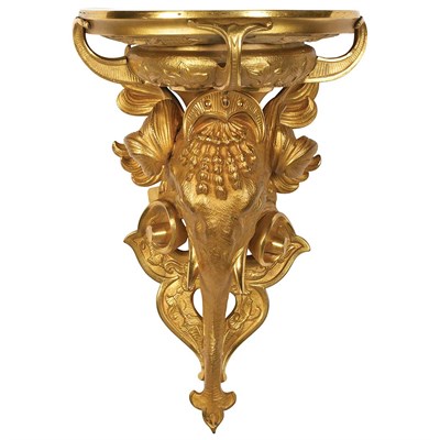 Lot 487 - Pair of Gilt-Bronze Animalier Brackets Each...