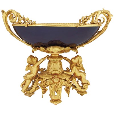 Lot 205 - Sevres Style Gilt-Bronze Mounted Porcelain...