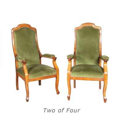 Lot 371 - Set of Four Continetal Provincial Upholstered...