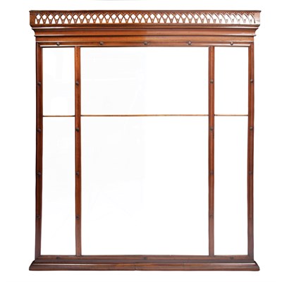 Lot 243 - Georgian Style Mahogany Overmantel Mirror...