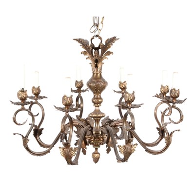 Lot 454 - French Baroque Style Metal Eight-Light...