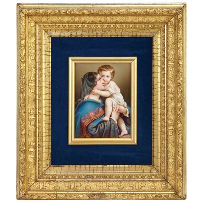 Lot 216 - KPM Painted Porcelain Plaque Late 19th/early...