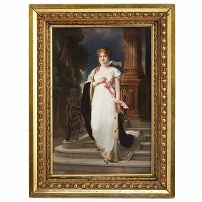Lot 224 - KPM Painted Porcelain Plaque of Queen Louise...