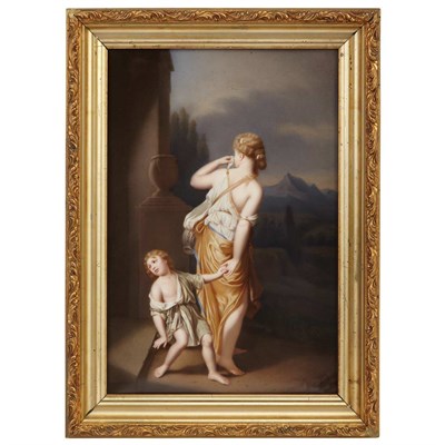 Lot 155 - KPM Painted Porcelain Plaque of the Banishment...