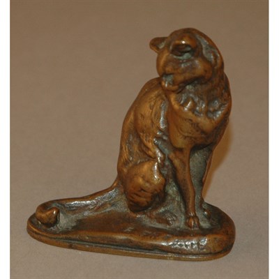 Lot 24 - Emmanuel Fremiet French, 1824-1910 Seated Cat...