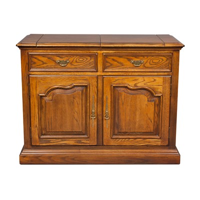 Lot 256 - Provincial Style Oak Server Height 32 1/4...