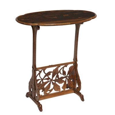 Lot 569 - Emile Galle Art Nouveau Marquetry Inlaid...