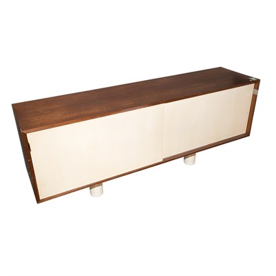Lot 201 - Florence Knoll White Laminate and Walnut...