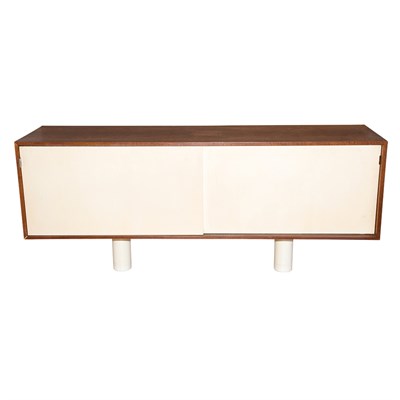 Lot 190 - Florence Knoll White Laminate and Walnut...