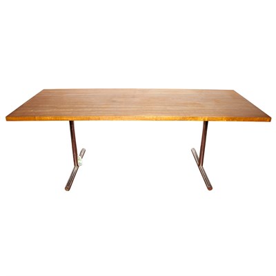 Lot 283 - Stendig Omega Oak and Chromed Metal Dining...