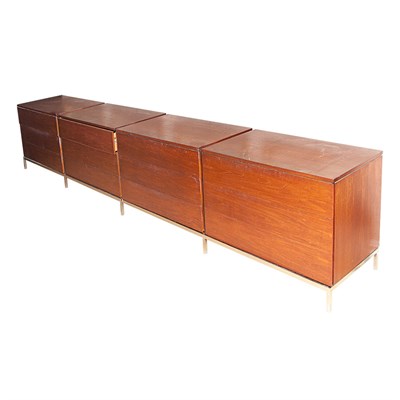 Lot 125 - Mahogany and Metal Quadruple Chest of Drawers...