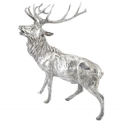 Lot 328 - German Silver Figure of a Stag Neresheimer of...