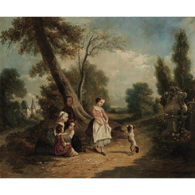 Lot 76 - French School 18th/19th Century Children...