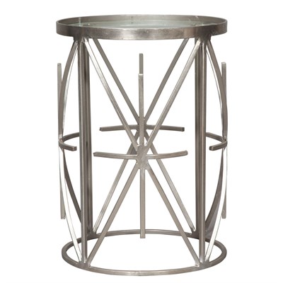 Lot 168 - 21st Century Design Glass Top Metal Side Table...