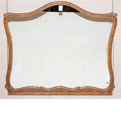 Lot 313 - Rococo Style Floral Painted Wood Framed Mirror...