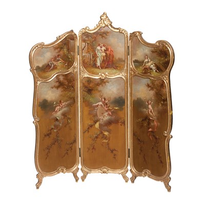 Lot 124 - Louis XV Style Giltwood and Painted...