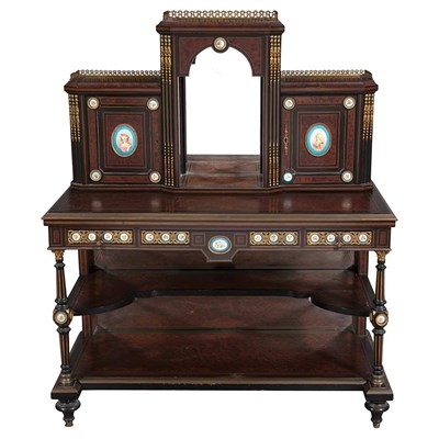 Lot 186 - Napoleon III Gilt-Metal and Sevres Style...