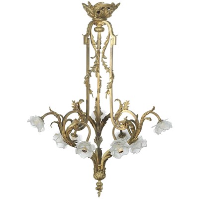 Lot 393 - Louis XV Style Gilt-Metal Nine-Light...