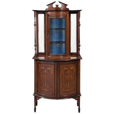 Lot 420 - Edwardian Marquetry Inlaid Mahogany Etagere on...