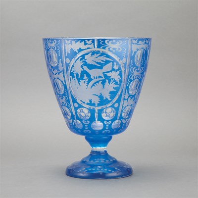Lot 177 - Bohemian Style Blue Enameled and Wheel...