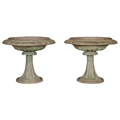 Lot 646 - Pair of Swedish Cast Iron Urns Circa 1880 Each...