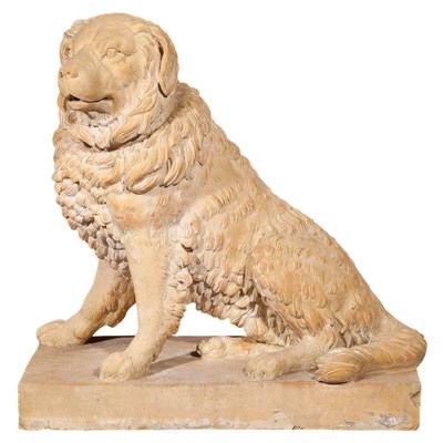 Lot 648 - Terra Cotta Figure of a Newfoundland Dog...