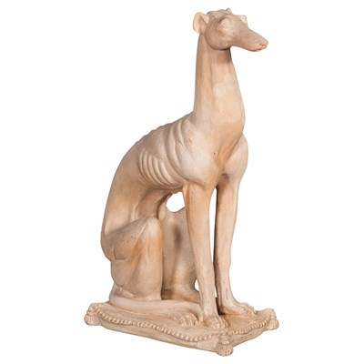 Lot 647 - Terra Cotta Figure of a Seated Greyhound...