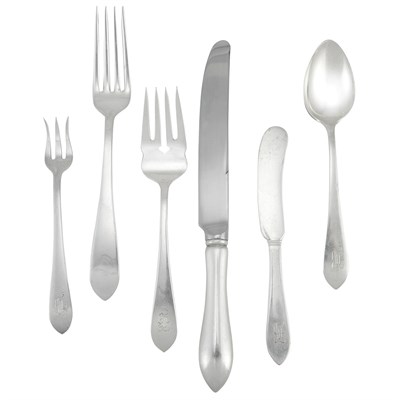 Lot 292 - Dominick & Haff Sterling Silver Flatware...
