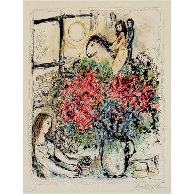 Lot 30 - Marc Chagall LA CHEVAUCHEE (THE RIDE) (MOURLOT...